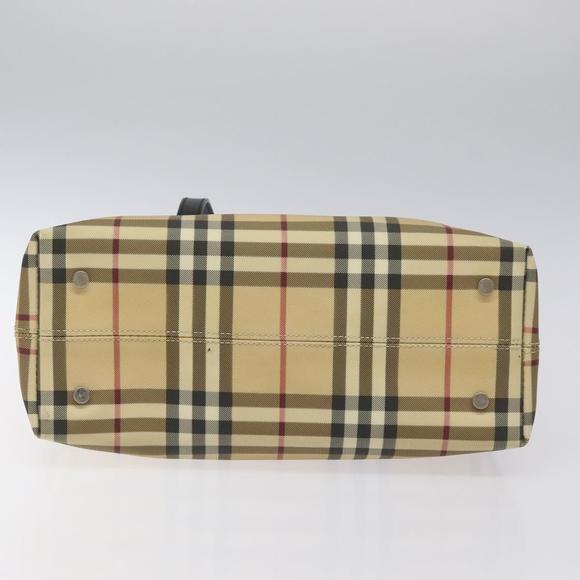 BURBERRY Nova Check Hand Bag PVC Beige Auth EC577 - Picture 5 of 16